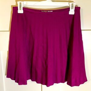 Pleated mini skirt, magenta